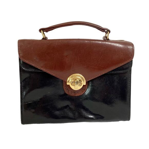 Via Veneto Faux Leather 90s inspired Collegiate Style Purse - Picture 1 of 8